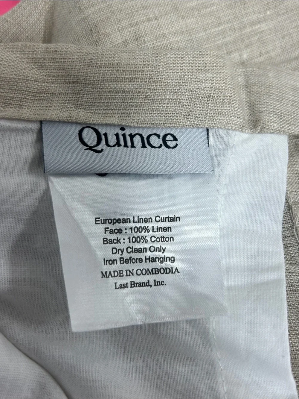 NWOT QUINCE Set Of 2 48x84 European Linen Curtains Flax 8426